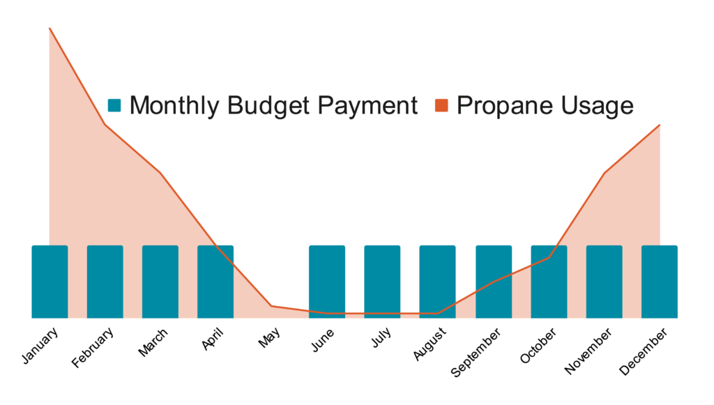 Crystal Flash's Monthly Budget Payment and Propane Usage
