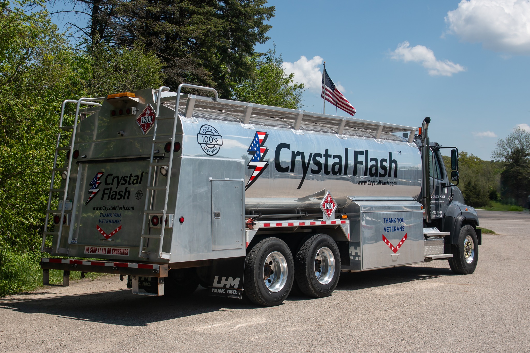 Crystal Flash Fuel Oil Truck with Veterans Appreciation logo