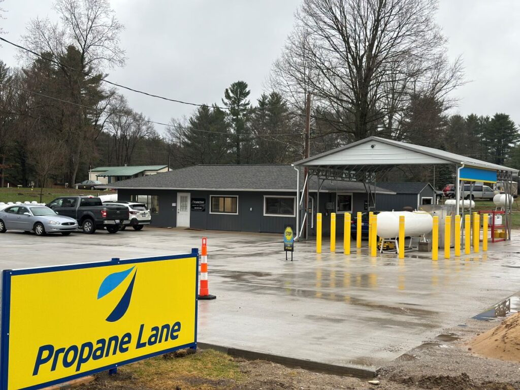 Propane Lane Drive-Thru Propane Refill Station located at Crystal Flash in Newaygo